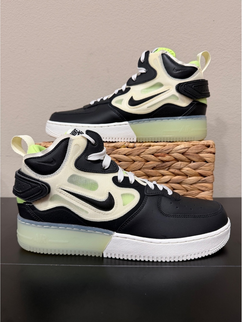 Size 9.5 - Nike Air Force 1 Mid React “Black Neon”